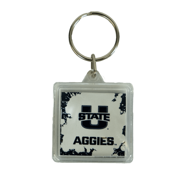Paint Splatter U-State Aggies Key Tag